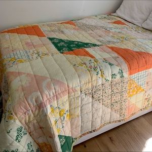 Urban Outfitters Floral Patchwork Quilt